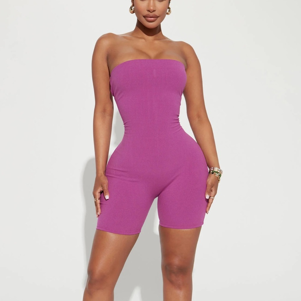Buenos Aires snatched romper magenta